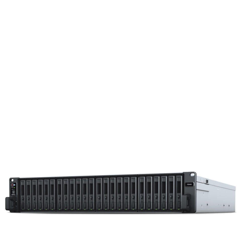 Synology FlashStation FS6400 24 Yuvalı All Flash NAS Depolama Sunucusu 2U 2.5 inç SAS SATA SSD Çift 10GbE (FS6400)
