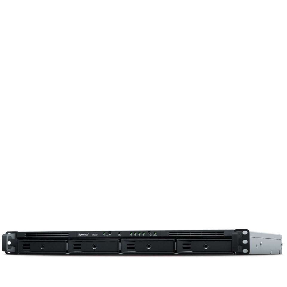 Synology RackStation RS822RP+ 1U 4 Yuvalı Kurumsal NAS Depolama Sunucusu Yedekli Güç Kaynağı 4x1GbE Opsiyonel 10 25GbE (RS822RP+)
