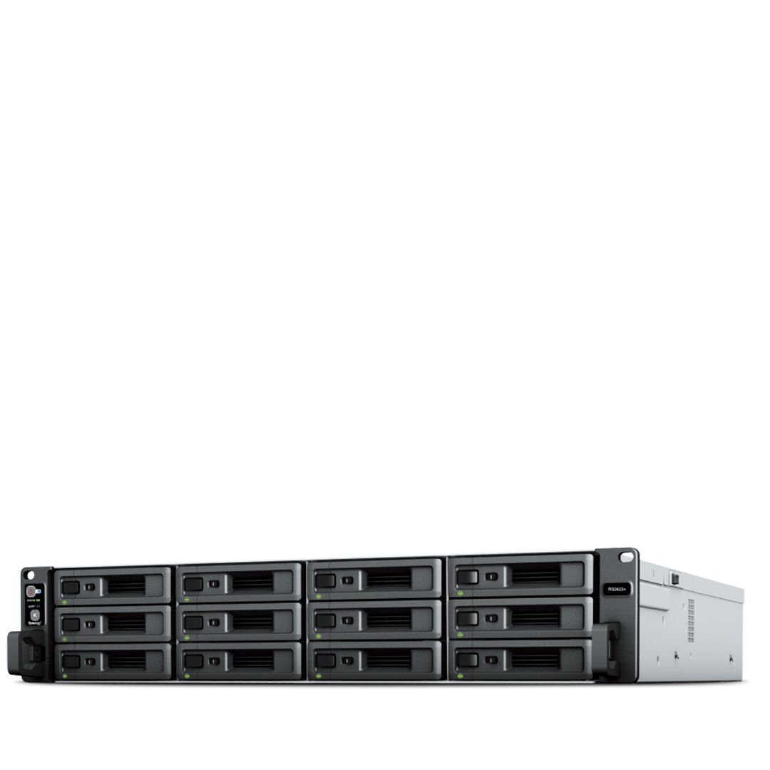 Synology RackStation RS2423RP+ 2U 12 Yuvalı Kurumsal NAS/SAN Depolama Sunucusu Yedekli Güç Kaynağı Dahili 10GbE 2x1GbE (RS2423RP+)