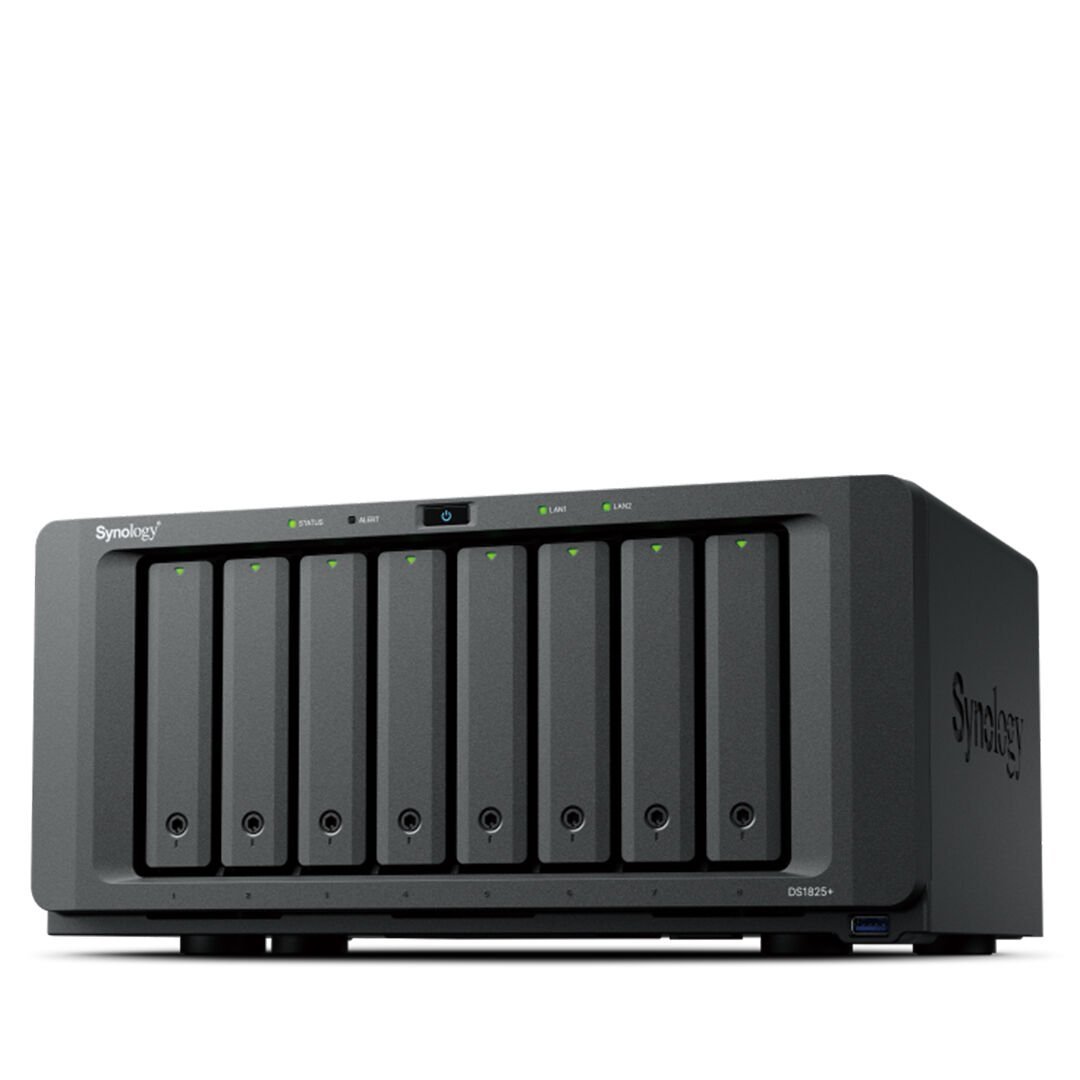 Synology DS1825+ 2U 8 Yuvalı NAS Depolama Sunucusu 2x2.5GbE 2xM.2 SSD Slot 2x1GbE Genişletilebilir (DS1825+)