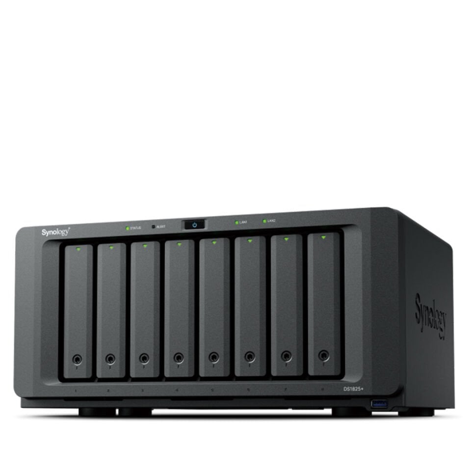 Synology DS1825+ 2U 8 Yuvalı NAS Depolama Sunucusu 2x2.5GbE 2xM.2 SSD Slot 2x1GbE Genişletilebilir (DS1825+)