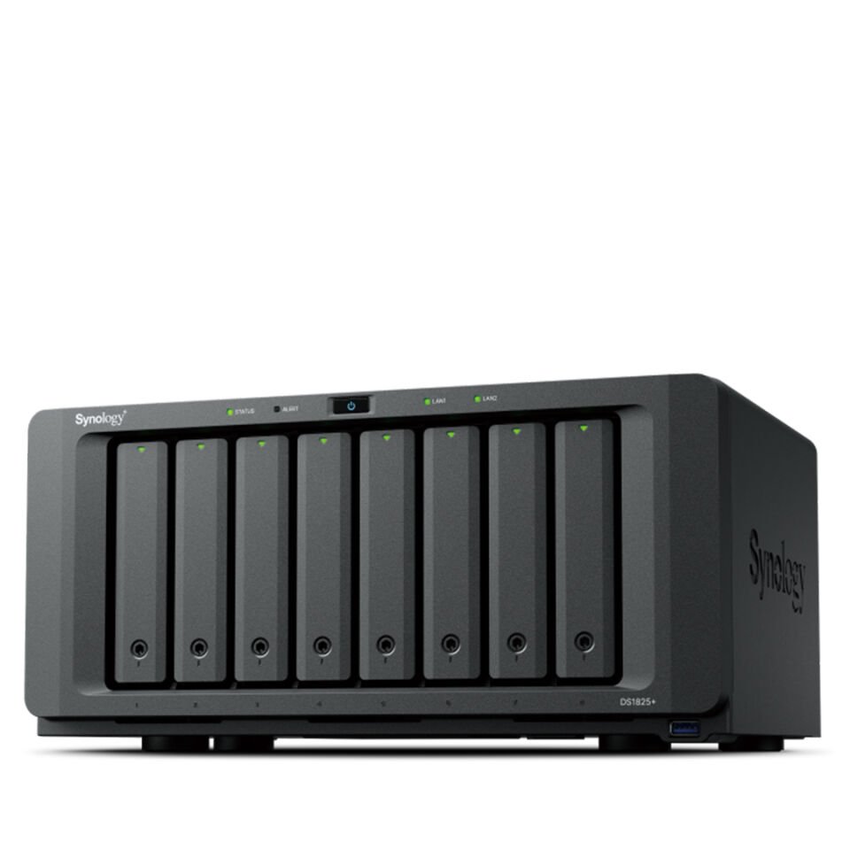 Synology DS1825+ 2U 8 Yuvalı NAS Depolama Sunucusu 2x2.5GbE 2xM.2 SSD Slot 2x1GbE Genişletilebilir (DS1825+)