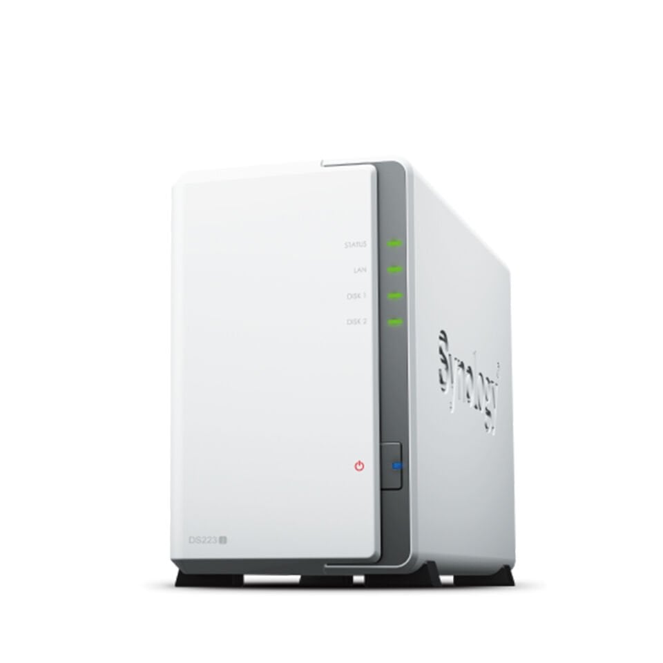 Synology DiskStation DS223j 2U 2 Yuvalı NAS Depolama Sunucusu 2x1GbE 1xM.2 SSD Slot (DS223j)
