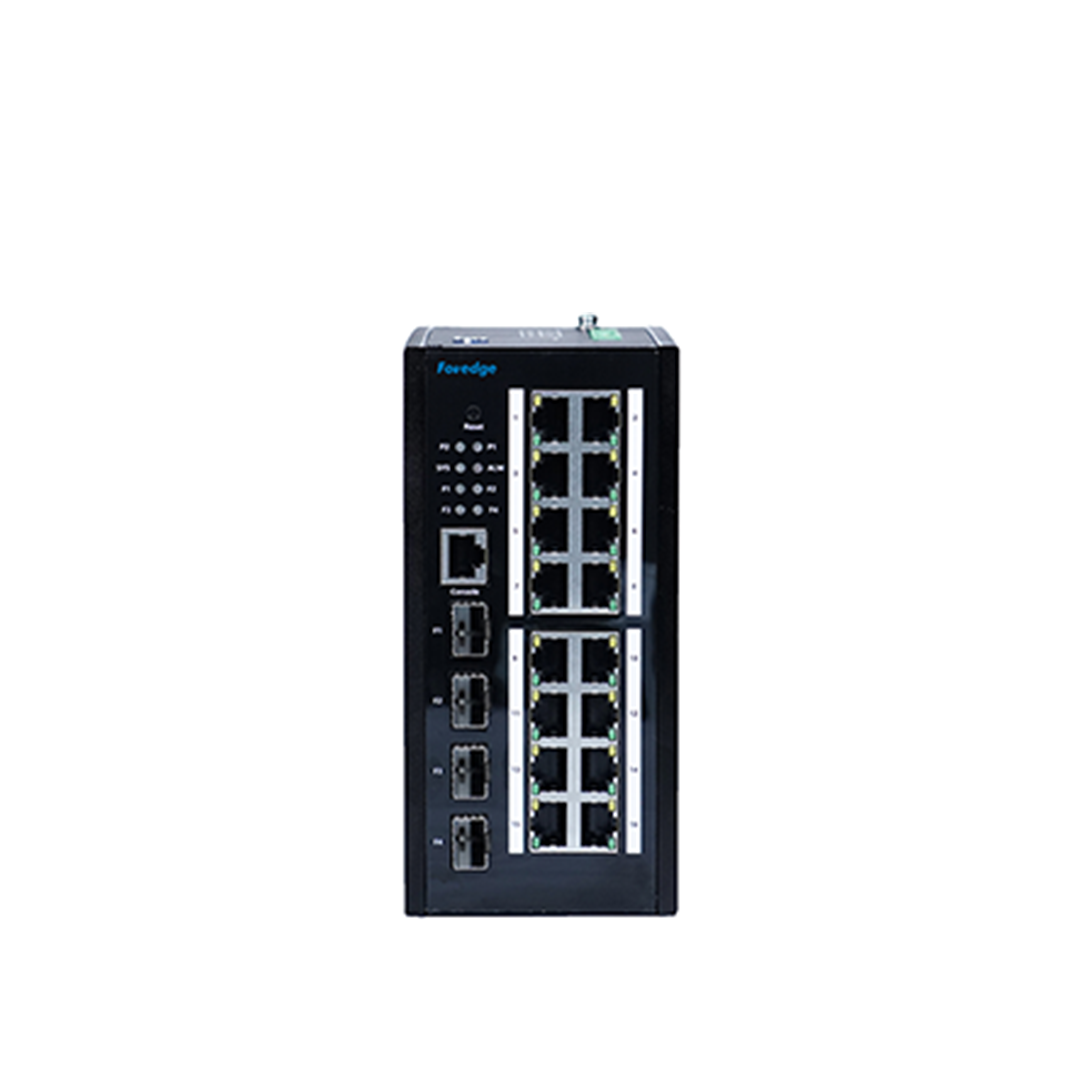 FOREDGE IS1016GS-4F 20 Port Gigabit Yönetilebilir Endüstriyel Anahtar 16xRJ45 4xSFP Metal Kasa Geniş Sıcaklık Aralığı (IS1016GS-4F)