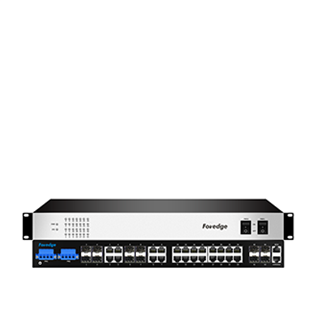 FOREDGE IS1024GPS-8F-4TF 24 Port Gigabit Yönetilebilir Endüstriyel PoE Anahtarı 8xSFP 4x10G SFP+ Metal Kasa Geniş Sıcaklık Aralığı (IS1024GPS-8F-4TF)