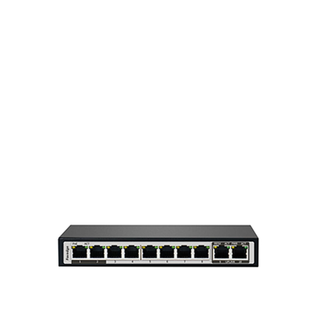 FOREDGE AI1010GBT 10 Port Gigabit BT PoE Switch 8 PoE + 2 Uplink 60W/Port (PoE++) Metal Kasa (AI1010GBT)