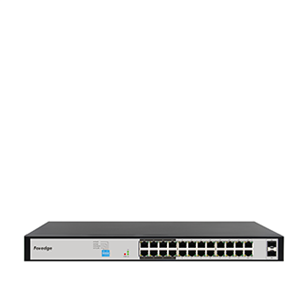 FOREDGE AI1024G 24 Port Gigabit AI PoE Switch 22 PoE + 2 Uplink Metal Kasa (AI1024G)