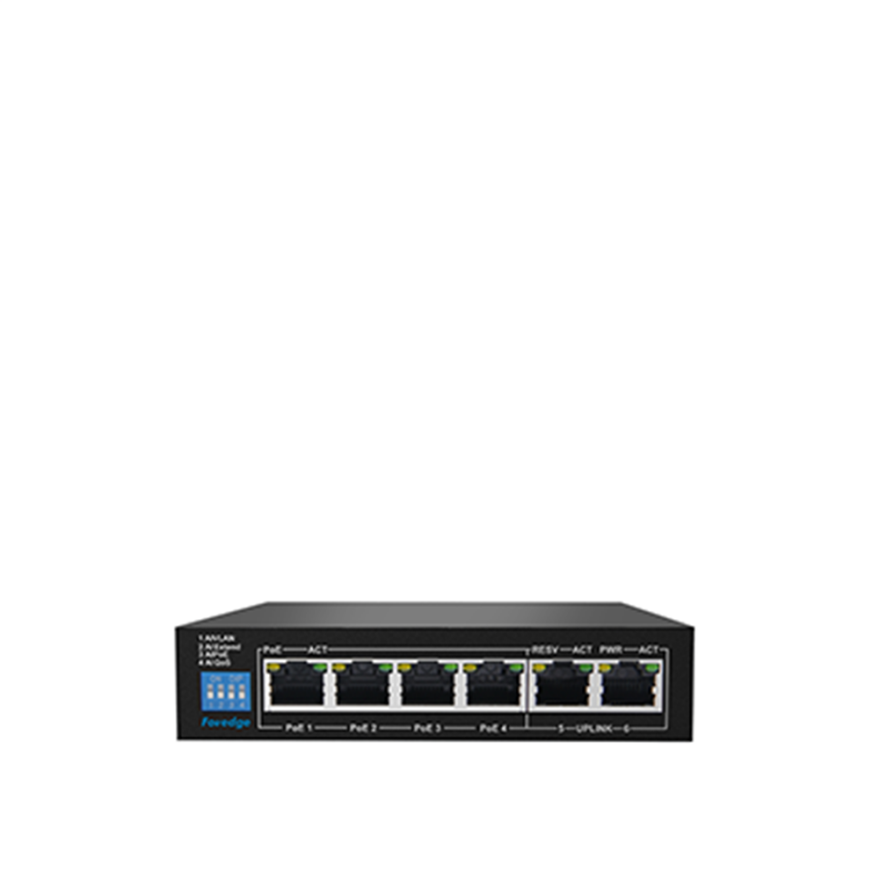 FOREDGE AI106G 6 Port Gigabit AI PoE Switch 4 PoE + 2 Uplink Metal Kasa (AI106G)