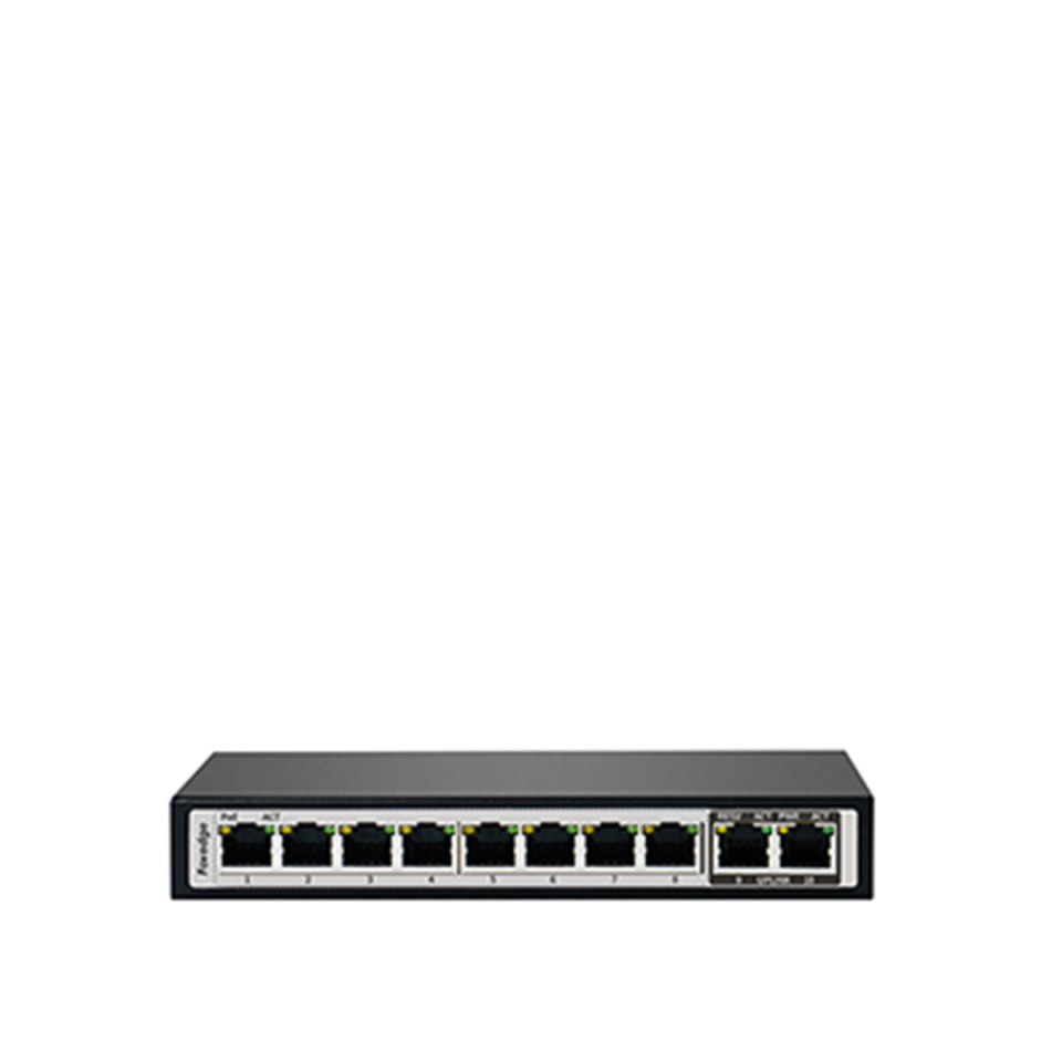 FOREDGE AI2082G Gigabit Uplink 8 Port 10/100Mbps AI PoE Switch 6 PoE + 2 Gigabit Uplink Metal Kasa (AI2082G)