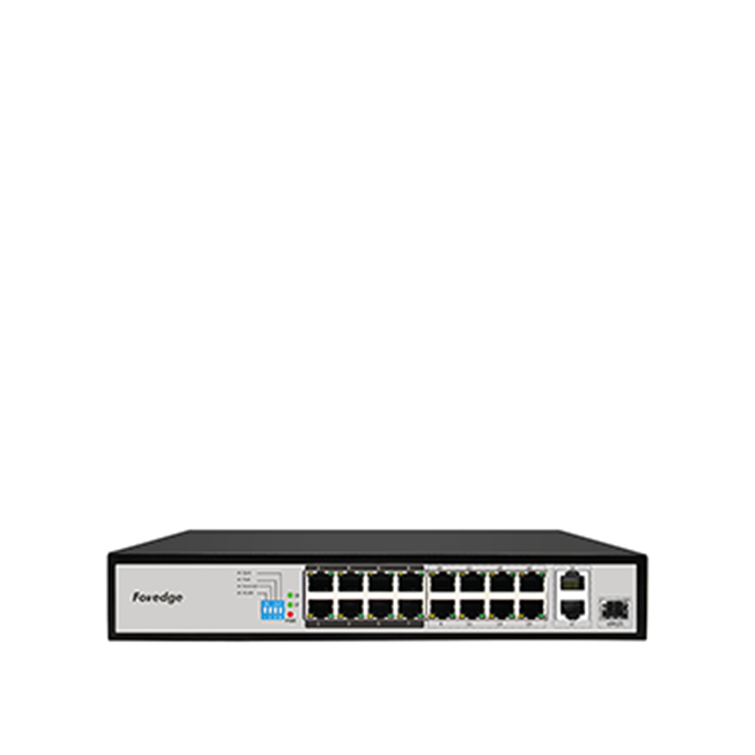 FOREDGE AI6016 16 Port 10/100Mbps AI PoE Switch 16 PoE Uzun Mesafe Destekli Metal Kasa (AI6016)