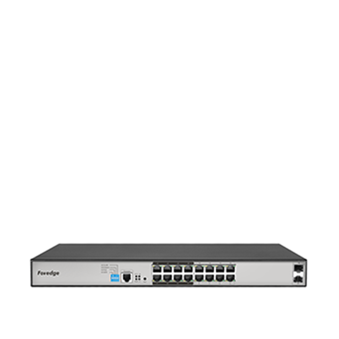 FOREDGE PS3016GS 16 Port Gigabit Katman 2 Yönetilen PoE Switch 14 PoE + 2 Uplink Metal Kasa (PS3016GS)